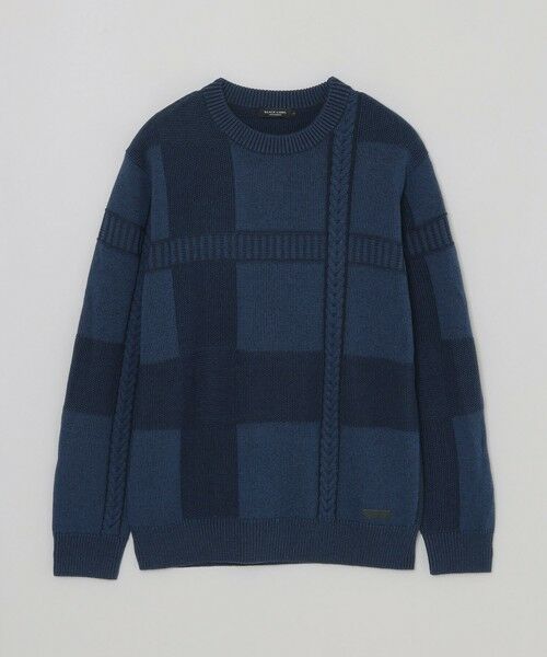 BLUE LABEL / BLACK LABEL CRESTBRIDGE / ブルーレーベル / ブラックレーベル・クレストブリッジ  ニット・セーター | プレーティングカラーシャドーチェックニット | 詳細20