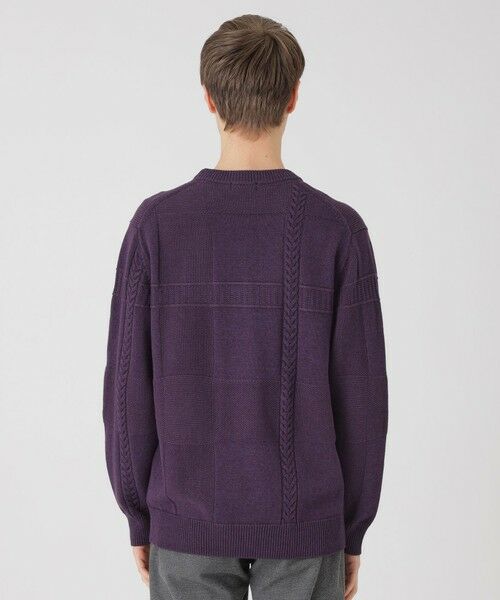 BLUE LABEL / BLACK LABEL CRESTBRIDGE / ブルーレーベル / ブラックレーベル・クレストブリッジ  ニット・セーター | プレーティングカラーシャドーチェックニット | 詳細23