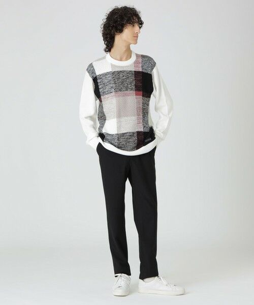 BLUE LABEL / BLACK LABEL CRESTBRIDGE / ブルーレーベル / ブラックレーベル・クレストブリッジ  ニット・セーター | 【一部店舗限定】パネルテクスチャークレストブリッジチェックニット | 詳細1