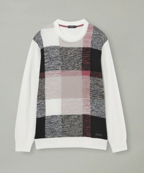 BLUE LABEL / BLACK LABEL CRESTBRIDGE / ブルーレーベル / ブラックレーベル・クレストブリッジ  ニット・セーター | 【一部店舗限定】パネルテクスチャークレストブリッジチェックニット | 詳細5