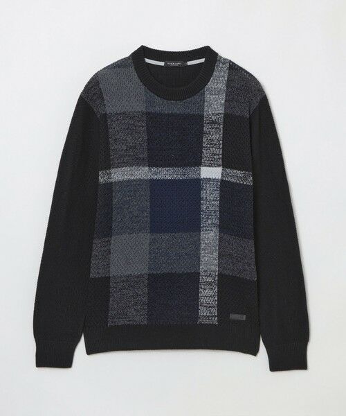 BLUE LABEL / BLACK LABEL CRESTBRIDGE / ブルーレーベル / ブラックレーベル・クレストブリッジ  ニット・セーター | 【一部店舗限定】パネルテクスチャークレストブリッジチェックニット | 詳細10