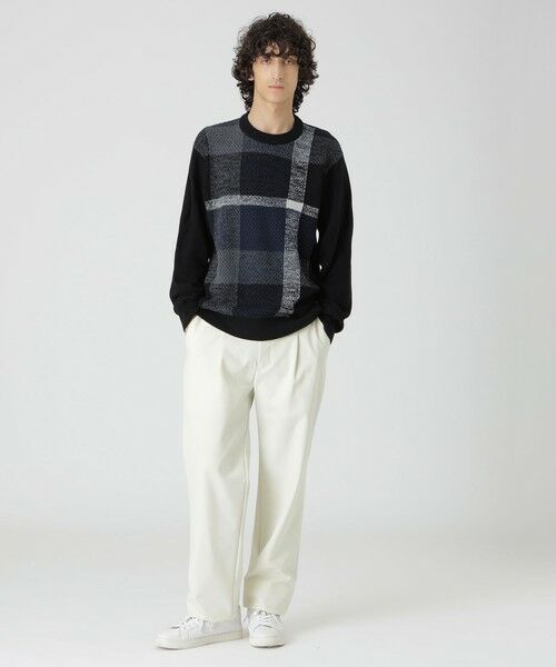 BLUE LABEL / BLACK LABEL CRESTBRIDGE / ブルーレーベル / ブラックレーベル・クレストブリッジ  ニット・セーター | 【一部店舗限定】パネルテクスチャークレストブリッジチェックニット | 詳細6