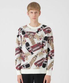 BLUE LABEL / BLACK LABEL CRESTBRIDGE / ブルーレーベル / ブラックレーベル・クレストブリッジ  ニット・セーター | 【一部店舗限定】ブリティッシュモチーフジャカードニット