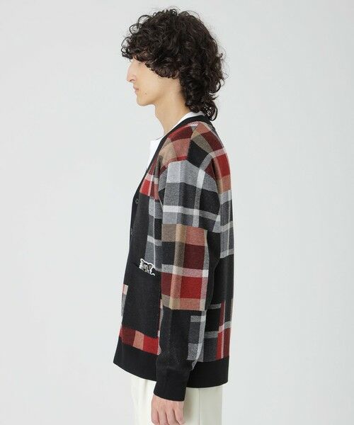 BLUE LABEL / BLACK LABEL CRESTBRIDGE / ブルーレーベル / ブラックレーベル・クレストブリッジ  ニット・セーター | 【渋谷店・WEB限定】パッチワークチェックカーディガン | 詳細2