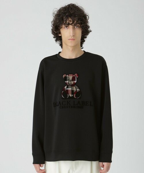 BLUE LABEL / BLACK LABEL CRESTBRIDGE/ブルーレーベル / ブラックレーベル・クレストブリッジ 【一部店舗限定】ハブラシベアースウェットシャツ ブラック LL