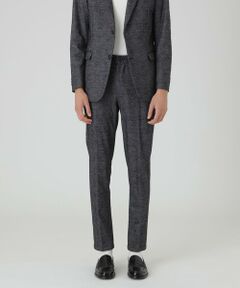 グレンチェックウールジャージートラウザーズ