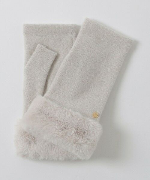 BLUE LABEL / BLACK LABEL CRESTBRIDGE/ブルーレーベル / ブラックレーベル・クレストブリッジ フィンガーレスファーグローブ オフホワイト2 F