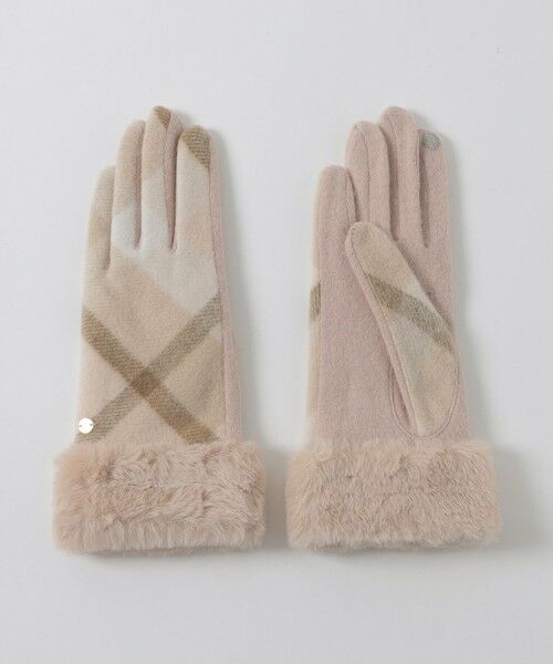 BLUE LABEL / BLACK LABEL CRESTBRIDGE / ブルーレーベル / ブラックレーベル・クレストブリッジ  手袋 | クレストブリッジチェックファーグローブ | 詳細3