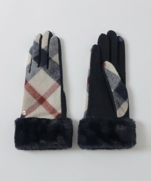 BLUE LABEL / BLACK LABEL CRESTBRIDGE / ブルーレーベル / ブラックレーベル・クレストブリッジ  手袋 | クレストブリッジチェックファーグローブ | 詳細9