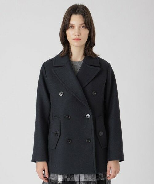 BLUE LABEL / BLACK LABEL CRESTBRIDGE / ブルーレーベル / ブラックレーベル・クレストブリッジ その他アウター | ツイルメルトンピーコート | 詳細10