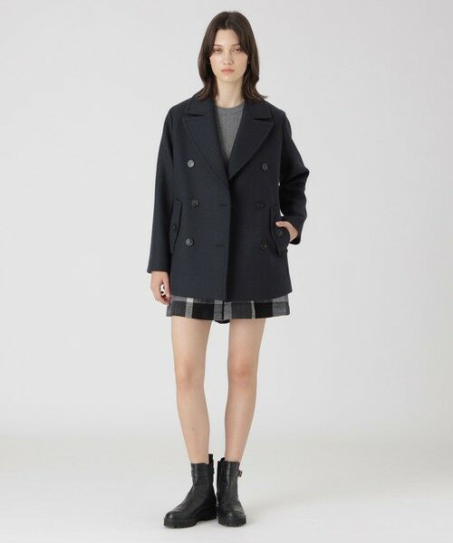 BLUE LABEL / BLACK LABEL CRESTBRIDGE / ブルーレーベル / ブラックレーベル・クレストブリッジ その他アウター | ツイルメルトンピーコート | 詳細9