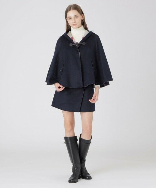 BLUE LABEL / BLACK LABEL CRESTBRIDGE / ブルーレーベル / ブラックレーベル・クレストブリッジ  その他アウター | 【取扱店舗限定】クレストブリッジチェックリバーポリウールケープコート | 詳細11