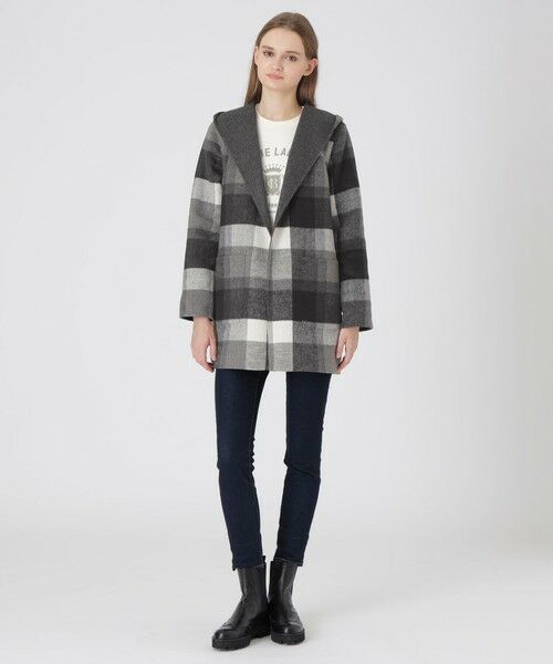 BLUE LABEL / BLACK LABEL CRESTBRIDGE / ブルーレーベル / ブラックレーベル・クレストブリッジ  その他アウター | クレストブリッジチェックリバーポリウールコーディガン | 詳細2