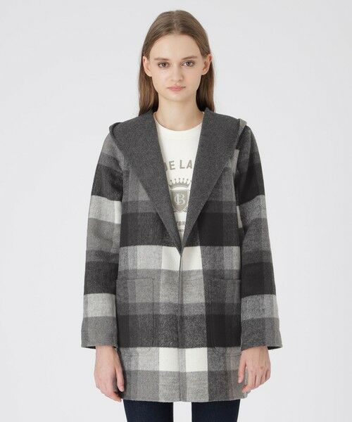 BLUE LABEL / BLACK LABEL CRESTBRIDGE / ブルーレーベル / ブラックレーベル・クレストブリッジ  その他アウター | クレストブリッジチェックリバーポリウールコーディガン | 詳細5