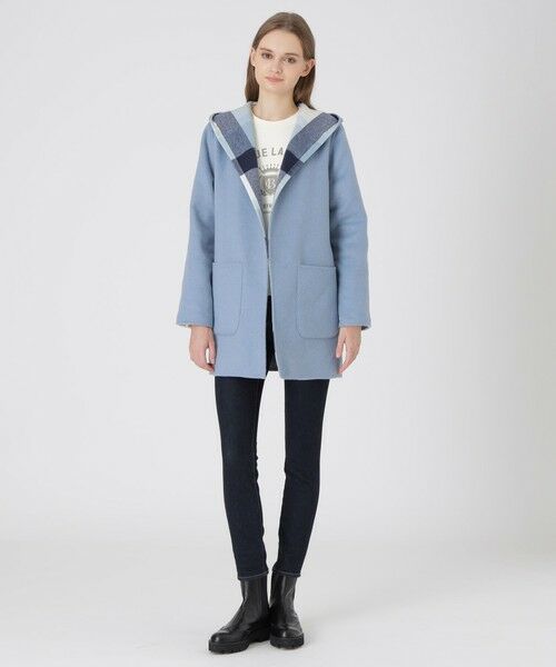 BLUE LABEL / BLACK LABEL CRESTBRIDGE / ブルーレーベル / ブラックレーベル・クレストブリッジ  その他アウター | クレストブリッジチェックリバーポリウールコーディガン | 詳細10