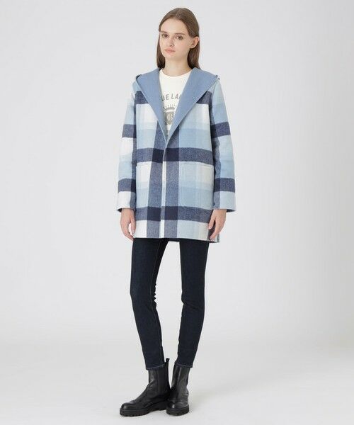 BLUE LABEL / BLACK LABEL CRESTBRIDGE / ブルーレーベル / ブラックレーベル・クレストブリッジ  その他アウター | クレストブリッジチェックリバーポリウールコーディガン | 詳細11