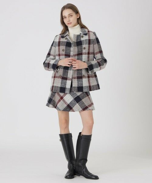 BLUE LABEL / BLACK LABEL CRESTBRIDGE / ブルーレーベル / ブラックレーベル・クレストブリッジ  その他アウター | 【取扱店舗限定】クレストブリッジチェックロービングツイードジャケットコート | 詳細8