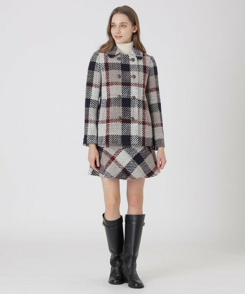 BLUE LABEL / BLACK LABEL CRESTBRIDGE / ブルーレーベル / ブラックレーベル・クレストブリッジ  その他アウター | 【取扱店舗限定】クレストブリッジチェックロービングツイードジャケットコート | 詳細9