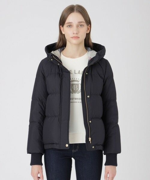 BLUE LABEL / BLACK LABEL CRESTBRIDGE/ブルーレーベル / ブラックレーベル・クレストブリッジ ハイマルチピーチタフタショートダウンコート ネイビー3 40 BLUE LABEL / BLACK LABEL CRESTBRIDGE/ブルーレーベル / ブラックレーベル・クレストブリッジ ハイマルチピーチタフタショートダウンコート ネイビー3 40