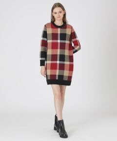 BLUE LABEL / BLACK LABEL CRESTBRIDGE / ブルーレーベル / ブラックレーベル・クレストブリッジ  ドレス | クレストブリッジチェックウーリージャカードドレス