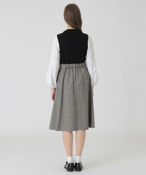 BLUE LABEL / BLACK LABEL CRESTBRIDGE / ブルーレーベル / ブラックレーベル・クレストブリッジ  ドレス | ツイードニットドッキングドレス | 詳細2