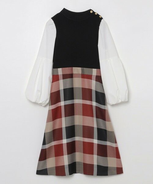 BLUE LABEL / BLACK LABEL CRESTBRIDGE / ブルーレーベル / ブラックレーベル・クレストブリッジ  ドレス | ツイードニットドッキングドレス | 詳細14