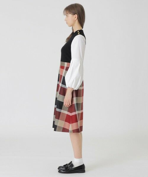 BLUE LABEL / BLACK LABEL CRESTBRIDGE / ブルーレーベル / ブラックレーベル・クレストブリッジ  ドレス | ツイードニットドッキングドレス | 詳細8