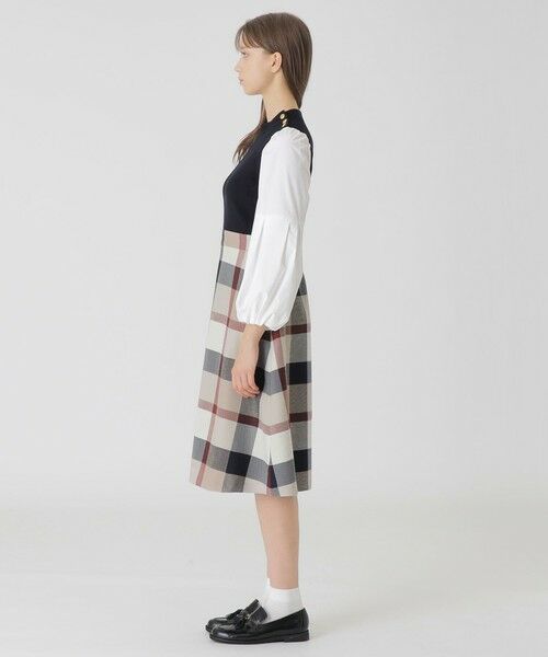 BLUE LABEL / BLACK LABEL CRESTBRIDGE / ブルーレーベル / ブラックレーベル・クレストブリッジ  ドレス | ツイードニットドッキングドレス | 詳細15