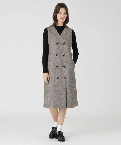 BLUE LABEL / BLACK LABEL CRESTBRIDGE / ブルーレーベル / ブラックレーベル・クレストブリッジ ドレス | ツイードジャンパードレス | 詳細8