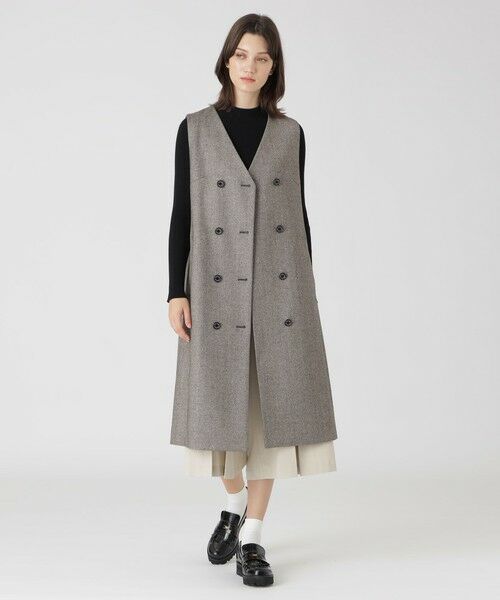 BLUE LABEL / BLACK LABEL CRESTBRIDGE / ブルーレーベル / ブラックレーベル・クレストブリッジ ドレス | ツイードジャンパードレス(ブラウン9)