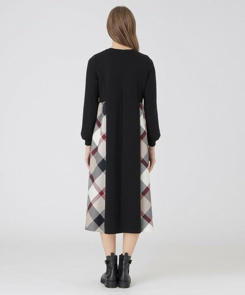BLUE LABEL / BLACK LABEL CRESTBRIDGE / ブルーレーベル / ブラックレーベル・クレストブリッジ ドレス | ウールミックスポンチパーシャルチェックドレス | 詳細2