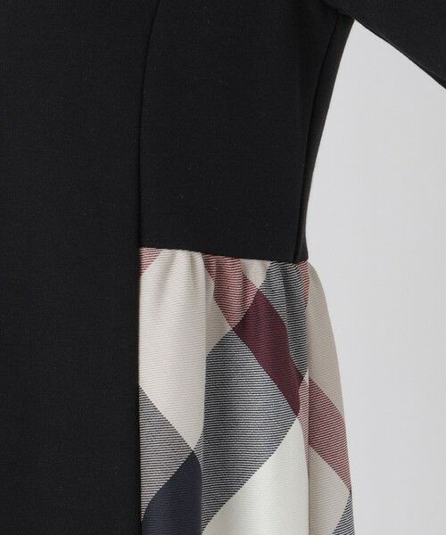 BLUE LABEL / BLACK LABEL CRESTBRIDGE / ブルーレーベル / ブラックレーベル・クレストブリッジ ドレス | ウールミックスポンチパーシャルチェックドレス | 詳細3