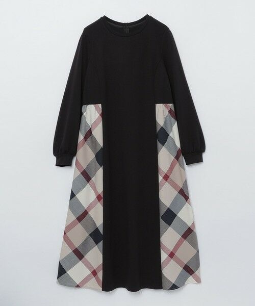 BLUE LABEL / BLACK LABEL CRESTBRIDGE / ブルーレーベル / ブラックレーベル・クレストブリッジ ドレス | ウールミックスポンチパーシャルチェックドレス | 詳細4