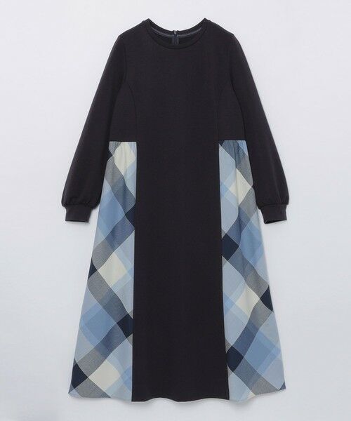 BLUE LABEL / BLACK LABEL CRESTBRIDGE / ブルーレーベル / ブラックレーベル・クレストブリッジ ドレス | ウールミックスポンチパーシャルチェックドレス | 詳細8