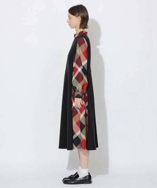 BLUE LABEL / BLACK LABEL CRESTBRIDGE / ブルーレーベル / ブラックレーベル・クレストブリッジ ドレス | 【WEB限定】ウールミックスストレッチポンチパーシャルチェックドレス | 詳細1