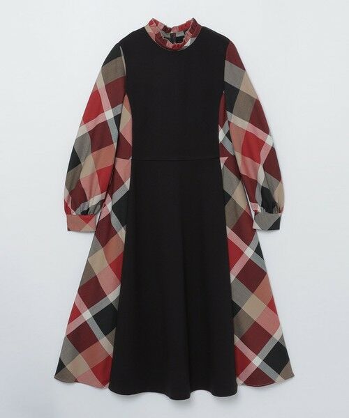 BLUE LABEL / BLACK LABEL CRESTBRIDGE / ブルーレーベル / ブラックレーベル・クレストブリッジ ドレス | 【WEB限定】ウールミックスストレッチポンチパーシャルチェックドレス | 詳細6