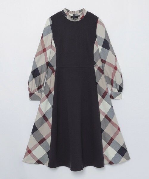 BLUE LABEL / BLACK LABEL CRESTBRIDGE / ブルーレーベル / ブラックレーベル・クレストブリッジ ドレス | 【WEB限定】ウールミックスストレッチポンチパーシャルチェックドレス | 詳細12
