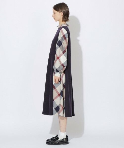 BLUE LABEL / BLACK LABEL CRESTBRIDGE / ブルーレーベル / ブラックレーベル・クレストブリッジ ドレス | 【WEB限定】ウールミックスストレッチポンチパーシャルチェックドレス | 詳細7