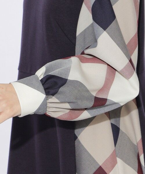 BLUE LABEL / BLACK LABEL CRESTBRIDGE / ブルーレーベル / ブラックレーベル・クレストブリッジ ドレス | 【WEB限定】ウールミックスストレッチポンチパーシャルチェックドレス | 詳細9