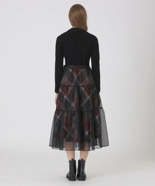 BLUE LABEL / BLACK LABEL CRESTBRIDGE / ブルーレーベル / ブラックレーベル・クレストブリッジ  ドレス | 【取扱店舗限定】クレストブリッジチェックサキソニーニットドッキングドレス | 詳細3