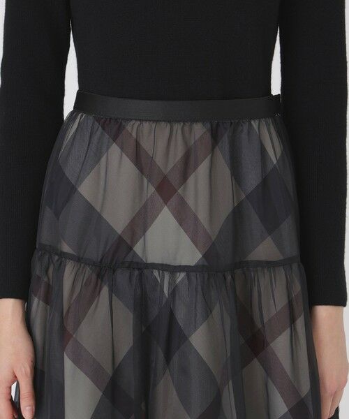 BLUE LABEL / BLACK LABEL CRESTBRIDGE / ブルーレーベル / ブラックレーベル・クレストブリッジ  ドレス | 【取扱店舗限定】クレストブリッジチェックサキソニーニットドッキングドレス | 詳細12