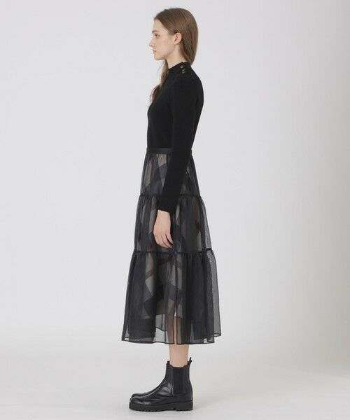 BLUE LABEL / BLACK LABEL CRESTBRIDGE / ブルーレーベル / ブラックレーベル・クレストブリッジ  ドレス | 【取扱店舗限定】クレストブリッジチェックサキソニーニットドッキングドレス | 詳細9