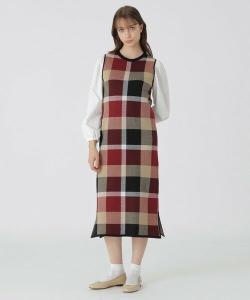 BLUE LABEL / BLACK LABEL CRESTBRIDGE / ブルーレーベル / ブラックレーベル・クレストブリッジ  ドレス | 【原宿店限定】クレストブリッジチェックウーリージャカードセットドレス | 詳細1
