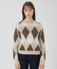 BLUE LABEL / BLACK LABEL CRESTBRIDGE / ブルーレーベル / ブラックレーベル・クレストブリッジ  ニット・セーター | ヘアリーアーガイルニット