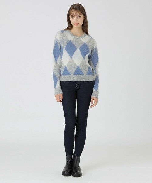 BLUE LABEL / BLACK LABEL CRESTBRIDGE / ブルーレーベル / ブラックレーベル・クレストブリッジ  ニット・セーター | ヘアリーアーガイルニット | 詳細5