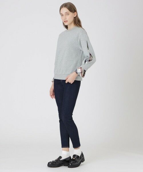 BLUE LABEL / BLACK LABEL CRESTBRIDGE / ブルーレーベル / ブラックレーベル・クレストブリッジ  カットソー | アームスリットパーシャルチェックプルオーバー | 詳細1