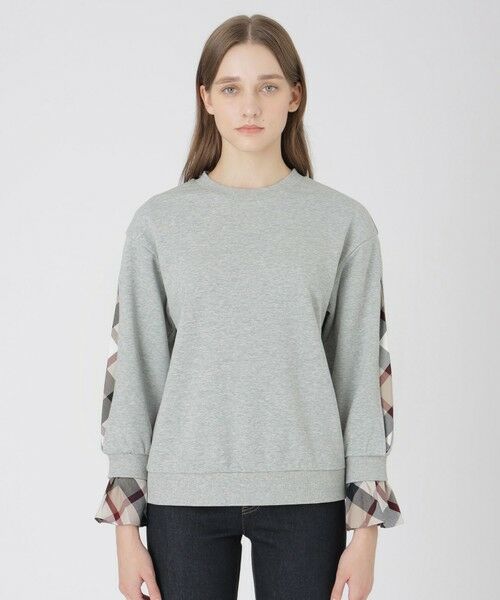 BLUE LABEL / BLACK LABEL CRESTBRIDGE / ブルーレーベル / ブラックレーベル・クレストブリッジ  カットソー | アームスリットパーシャルチェックプルオーバー | 詳細2