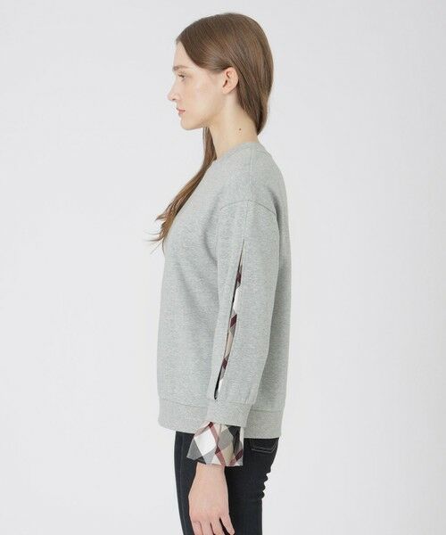 BLUE LABEL / BLACK LABEL CRESTBRIDGE / ブルーレーベル / ブラックレーベル・クレストブリッジ  カットソー | アームスリットパーシャルチェックプルオーバー | 詳細3