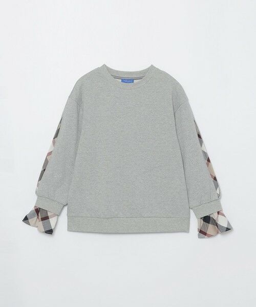 BLUE LABEL / BLACK LABEL CRESTBRIDGE / ブルーレーベル / ブラックレーベル・クレストブリッジ  カットソー | アームスリットパーシャルチェックプルオーバー | 詳細5