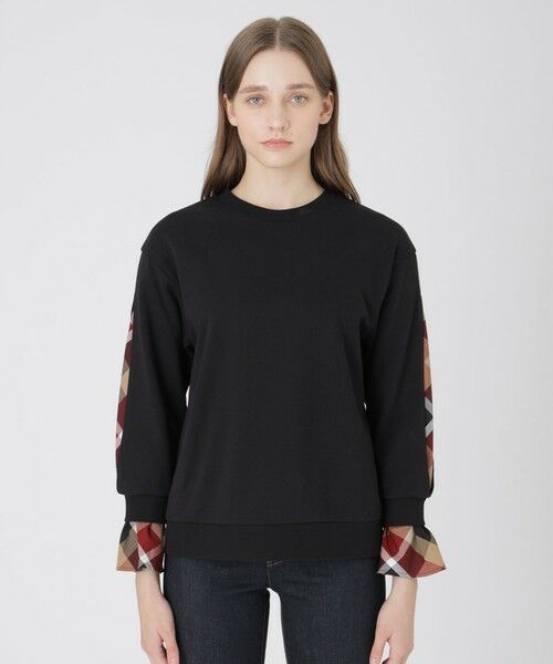 BLUE LABEL / BLACK LABEL CRESTBRIDGE / ブルーレーベル / ブラックレーベル・クレストブリッジ  カットソー | アームスリットパーシャルチェックプルオーバー | 詳細7